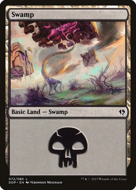 Swamp, Magic card DDP 72 — Duel Decks: Zendikar vs. Eldrazi set