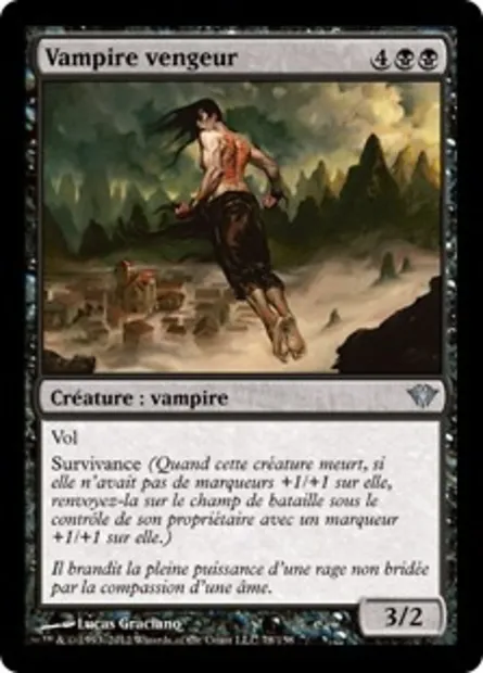 Vampire vengeur, carte Magic DKA 78 — extension Obscure Ascension