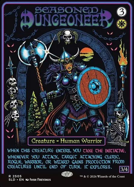 Exploratrice aguerrie, carte Magic SLD 2505 — extension Secret Lair Drop