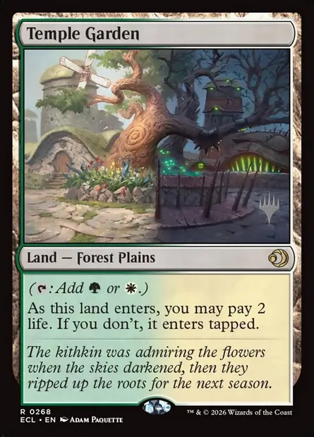 Temple Garden, Magic card PECL 268p — Lorwyn Eclipsed Promos set