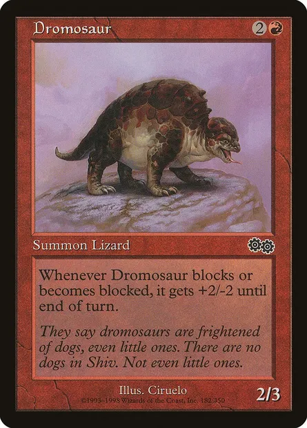 Dromosaure, carte Magic USG 182 — extension Epopée d'Urza