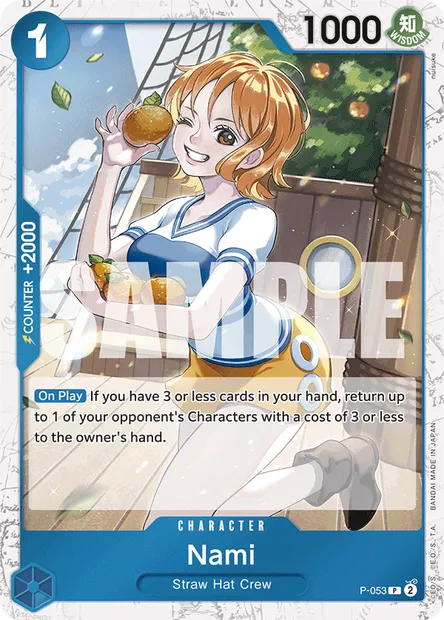 Nami, One Piece card P-053 — Promotion card set