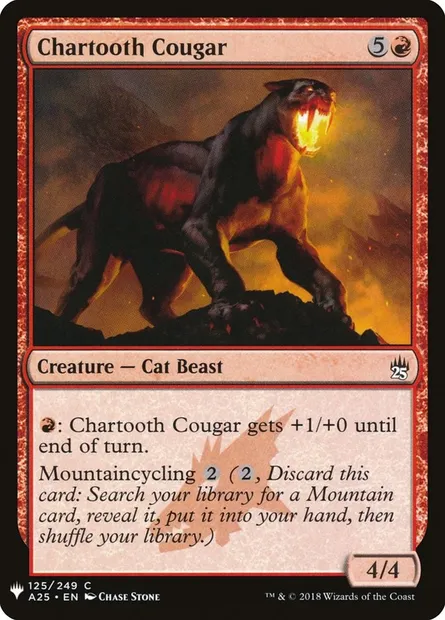 Chartooth Cougar, Magic card PLST A25-125 — The List set