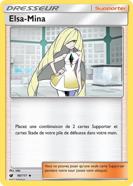 Elsa-Mina, carte Pokémon CIN 96 — extension Invasion Carmin