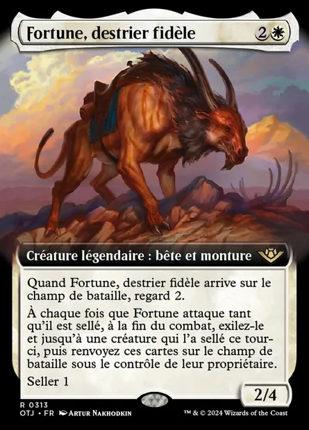 Fortune, destrier fidèle, carte Magic OTJ 313 — extension Outlaws of Thunder Junction