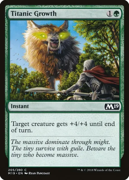 Titanic Growth, Magic card M19 205 — Core Set 2019 set