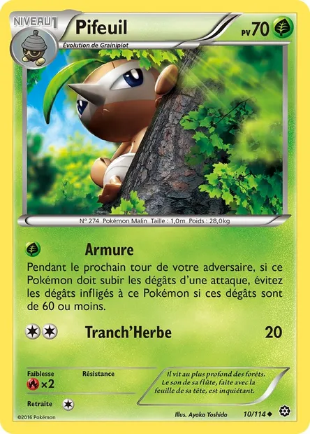 Pifeuil, carte Pokémon STS 10 — extension Offensive Vapeur