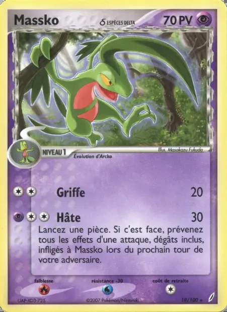Massko δ, carte Pokémon CG 19 — extension EX Gardiens de Cristal
