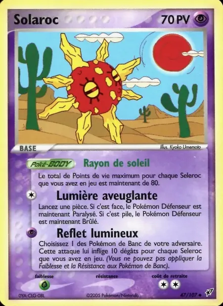 Solaroc, carte Pokémon DX 47 — extension EX Deoxys