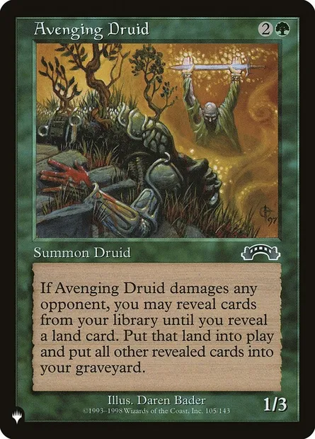 Druide vengeur, carte Magic PLST EXO-105 — extension The List