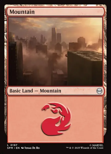 Mountain, Magic card SPM 197 — Marvel's Spider-Man set
