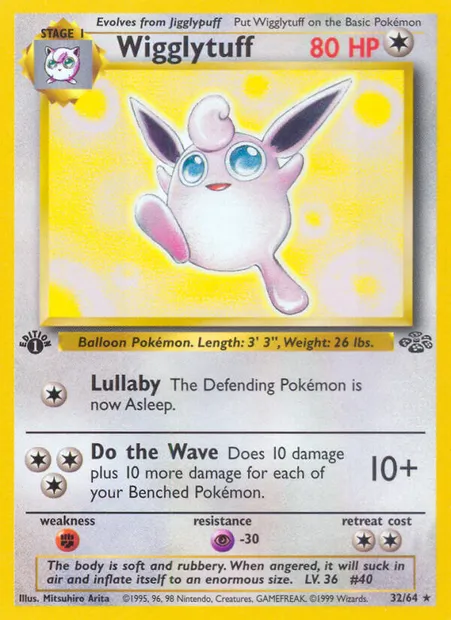 Wigglytuff, Pokémon card JU 32 — Jungle set