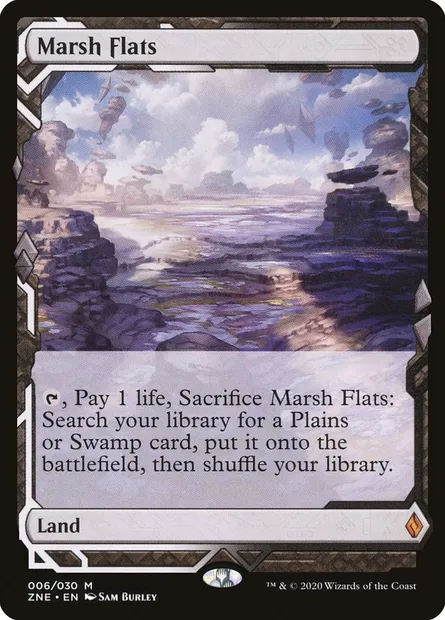 Marsh Flats, Magic card ZNE 6 — Zendikar Rising Expeditions set