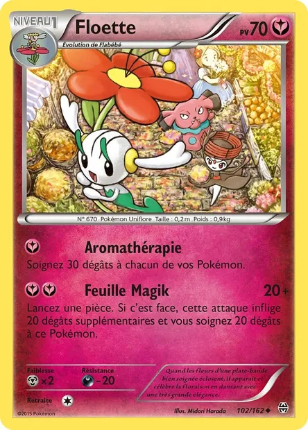 Floette, carte Pokémon BKT 102 — extension Impulsion Turbo