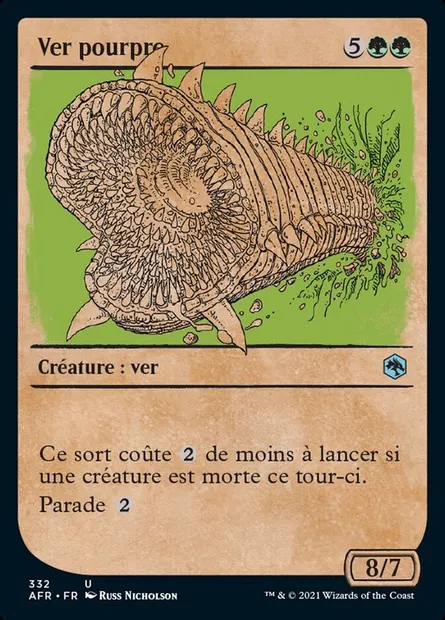Ver pourpre, carte Magic AFR 332 — extension Forgotten Realms: Aventures dans les Royaumes Oubliés