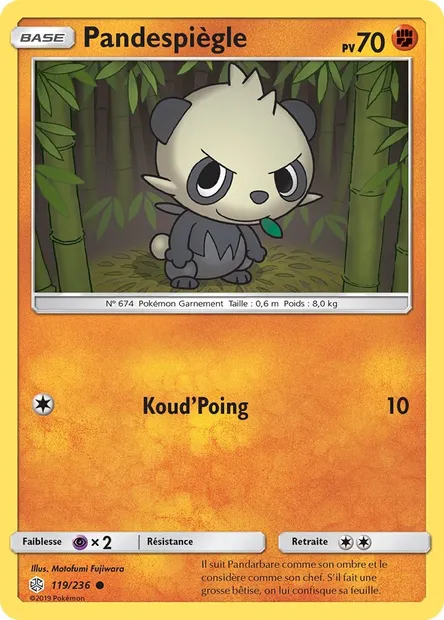 Pandespiègle, carte Pokémon CEC 119 — extension Éclipse Cosmique