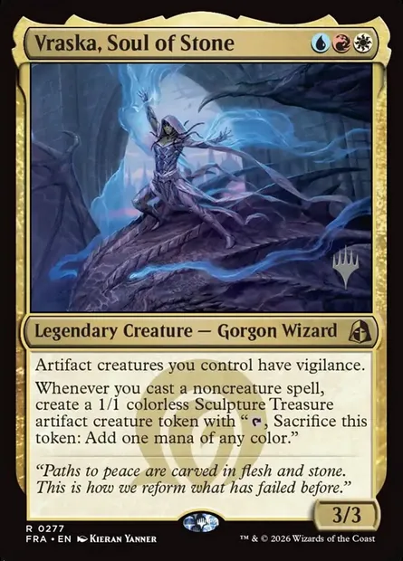 Vraska, l'âme de pierre, carte Magic PFRA 277p — extension Reality Fracture Promos