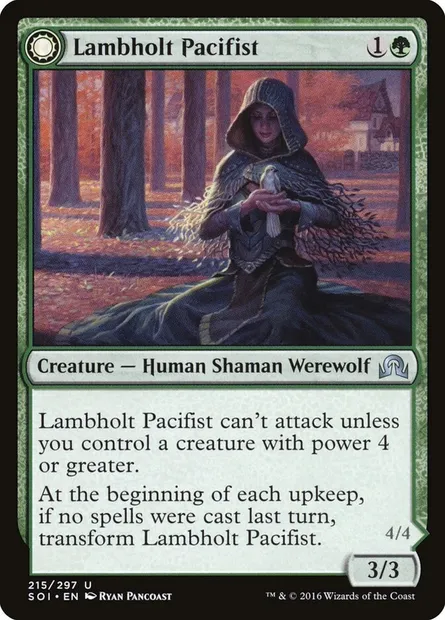 Lambholt Pacifist // Lambholt Butcher, Magic card SOI 215 — Shadows over Innistrad set