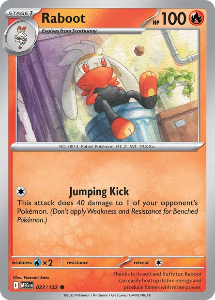 Raboot, Pokémon card MEG 027 — Mega Evolution set