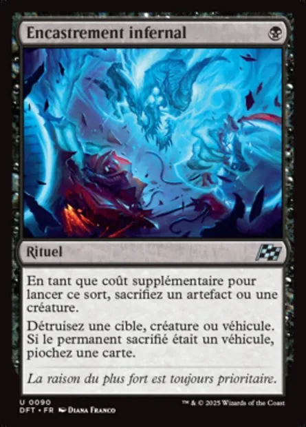 Encastrement infernal, carte Magic DFT 90 — extension Aetherdrift