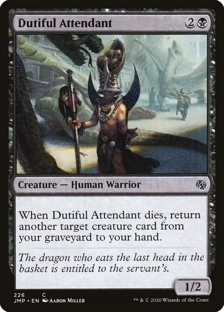 Dutiful Attendant, Magic card JMP 226 — Jumpstart set