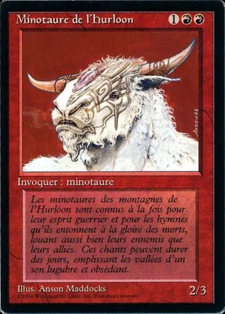Hurloon Minotaur, Magic card FBB 159 — Foreign Black Border set
