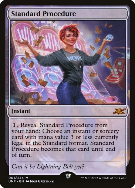 Standard Procedure, carte Magic UNF 1 — extension Unfinity