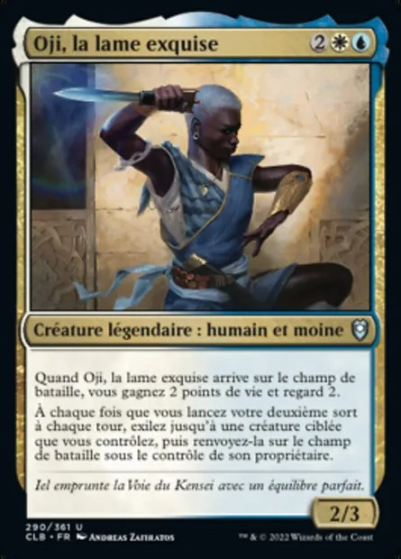 Oji, la lame exquise, carte Magic CLB 290 — extension Commander Légendes : la bataille de la Porte de Baldur