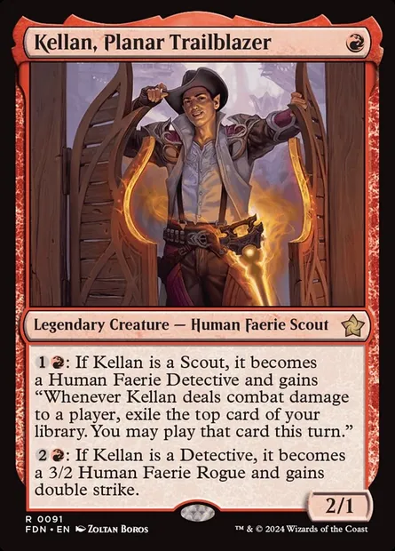 Kellan, Planar Trailblazer, Magic card FDN 91 — Foundations set