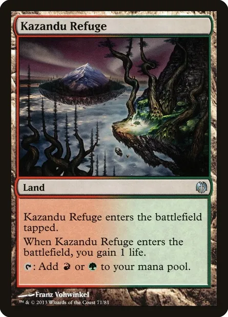 Kazandu Refuge, Magic card DDL 71 — Duel Decks: Heroes vs. Monsters set