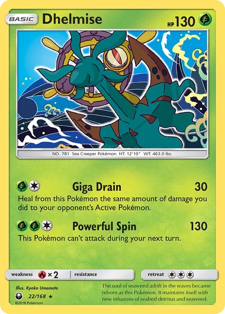 Dhelmise, Pokémon card CES 22 — Celestial Storm set