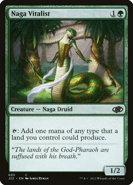 Naga Vitalist, Magic card J22 693 — Jumpstart 2022 set