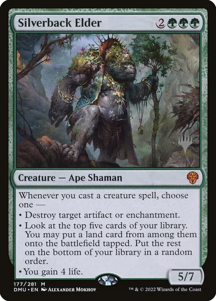 Silverback Elder, Magic card PDMU 177p — Dominaria United Promos set