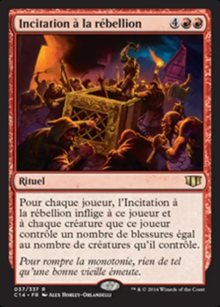 Incitation à la rébellion, carte Magic C14 37 — extension Commander 2014