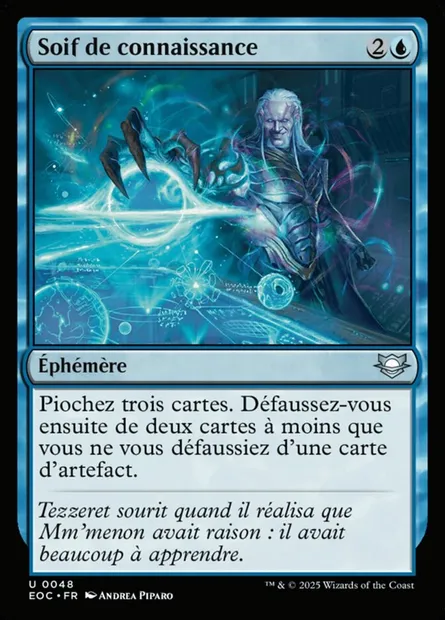 Soif de connaissance, carte Magic EOC 48 — extension Edge of Eternities Commander