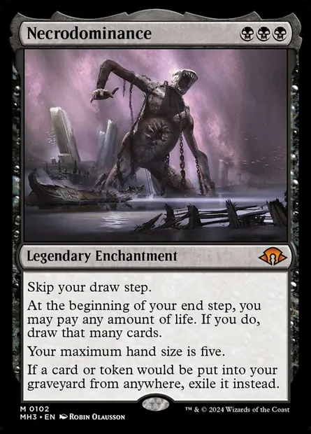 Necrodominance, Magic card MH3 102 — Modern Horizons 3 set