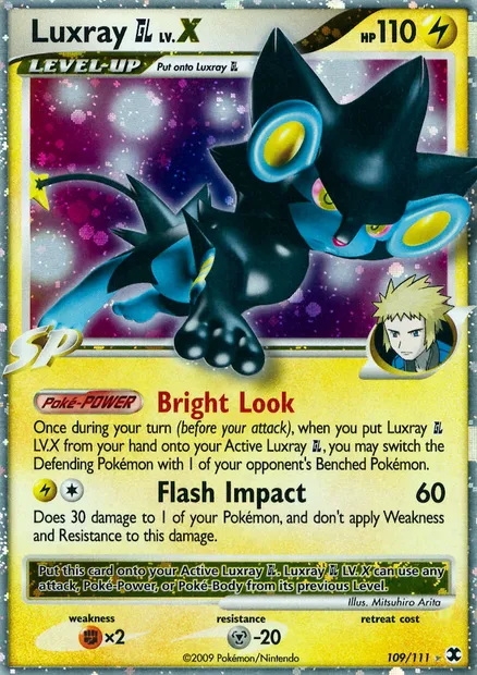 Luxray GL LV.X, Pokémon card RR 109 — Rising Rivals set