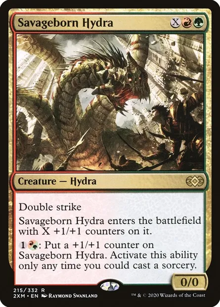 Savageborn Hydra, Magic card 2XM 215 — Double Masters set