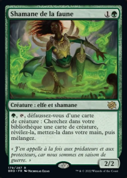 Shamane de la faune, carte Magic BRO 179 — extension La Guerre Fratricide