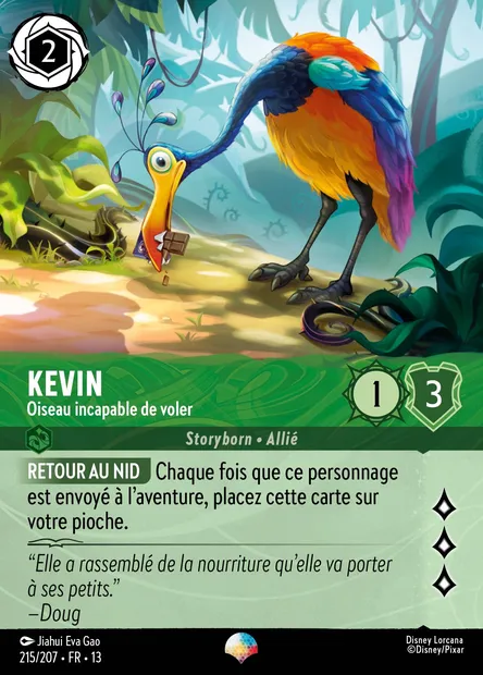 Kevin - Oiseau incapable de voler, carte Disney Lorcana CH13-215 — extension Invasion Epineuse!