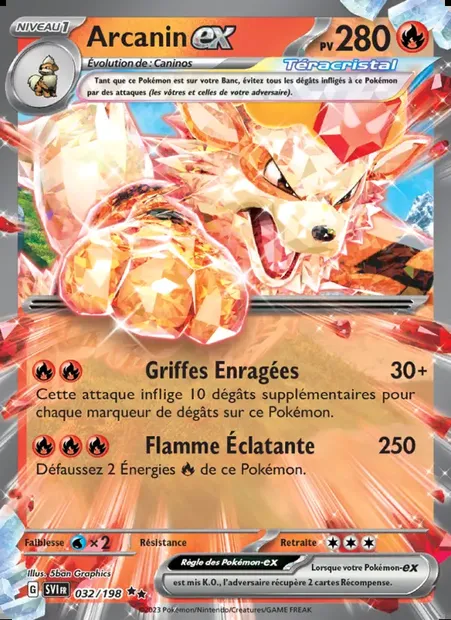 Arcanin-ex, carte Pokémon SVI 032 — extension Écarlate et Violet