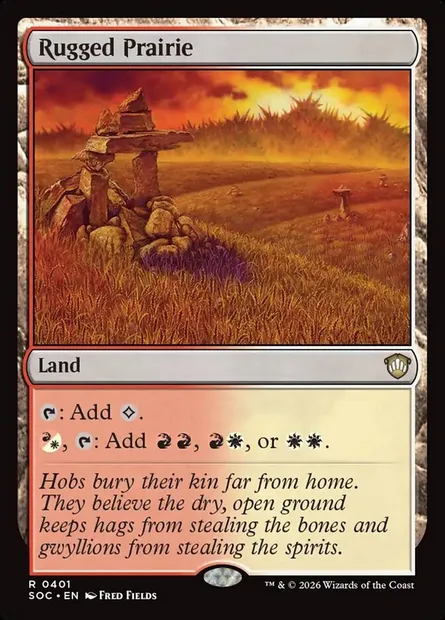 Prairie rocailleuse, carte Magic SOC 401 — extension Secrets of Strixhaven Commander