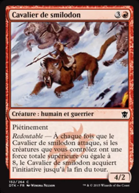 Cavalier de smilodon, carte Magic DTK 152 — extension Les Dragons de Tarkir