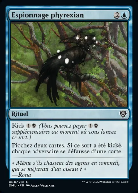 Espionnage phyrexian, carte Magic DMU 60 — extension Dominaria Uni