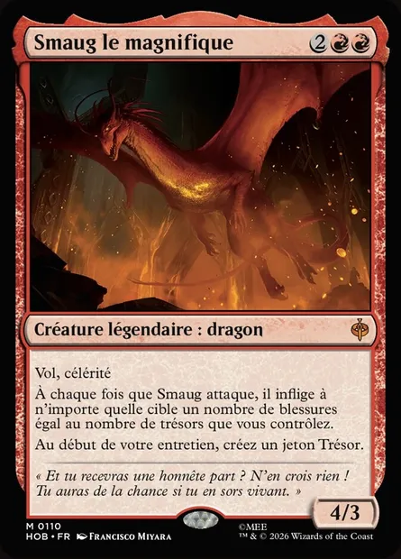 Smaug le magnifique, carte Magic HOB 110 — extension The Hobbit