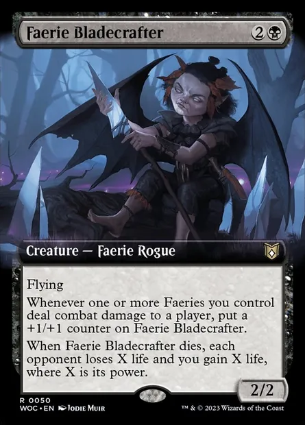 Faerie Bladecrafter, Magic card WOC 50 — Wilds of Eldraine Commander set