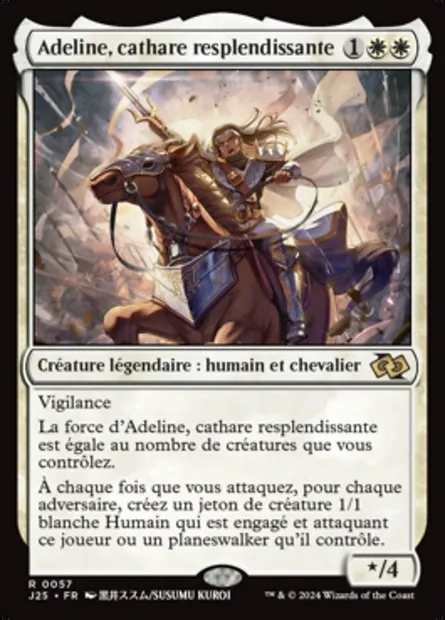 Adeline, cathare resplendissante, carte Magic J25 57 — extension Foundations Jumpstart