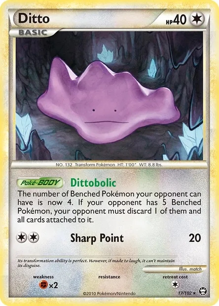 Ditto, Pokémon card TM 17 — Triumphant set