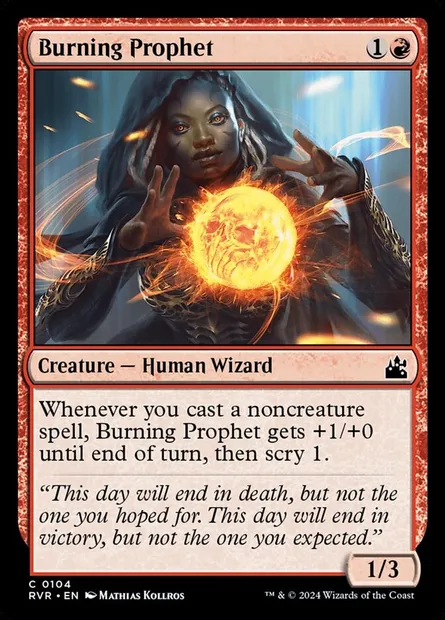 Burning Prophet, Magic card RVR 104 — Ravnica Remastered set