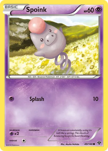 Spoink, Pokémon card XY 49 — XY set